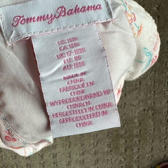 Tommy Bahama baby pink floral dress 12-18 months - Picture 6 of 6